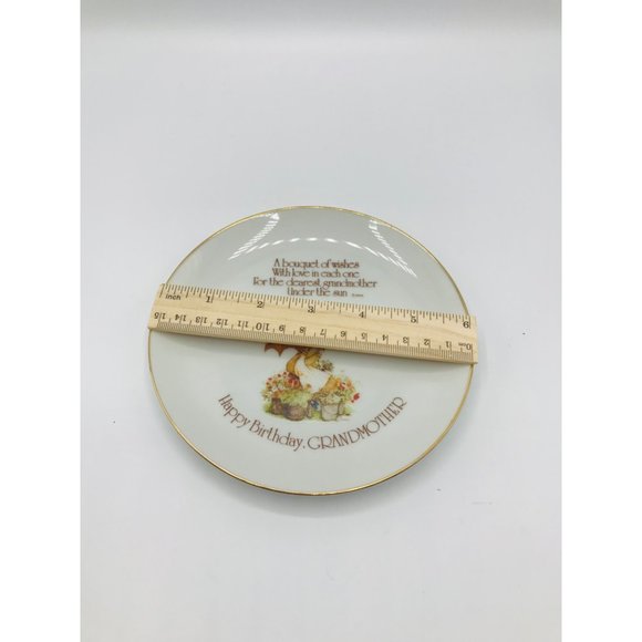 Vintage Lasting Memories Holly Hobbie Happy Birthday Grandmother porcelain plate - Picture 3 of 4